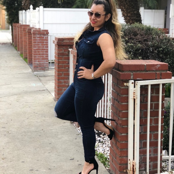 Denim jumpsuit - Picture 4 of 8